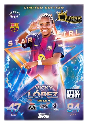 Image of Topps UEFA Champions League Match Attax Update Collection 2025 Trading and Collectible Card Game (Queens of Europe Pack #3)
