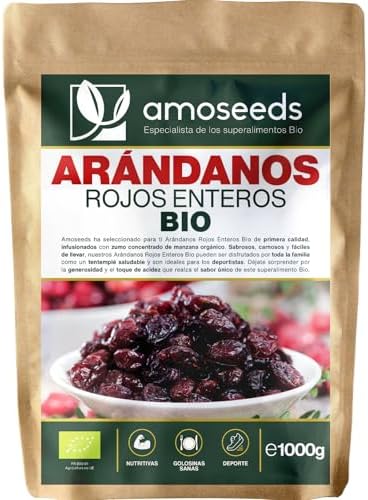 Arándanos Rojos Enteros BIO 1KG | Sin Azúcares Añadidos, Deshidra...