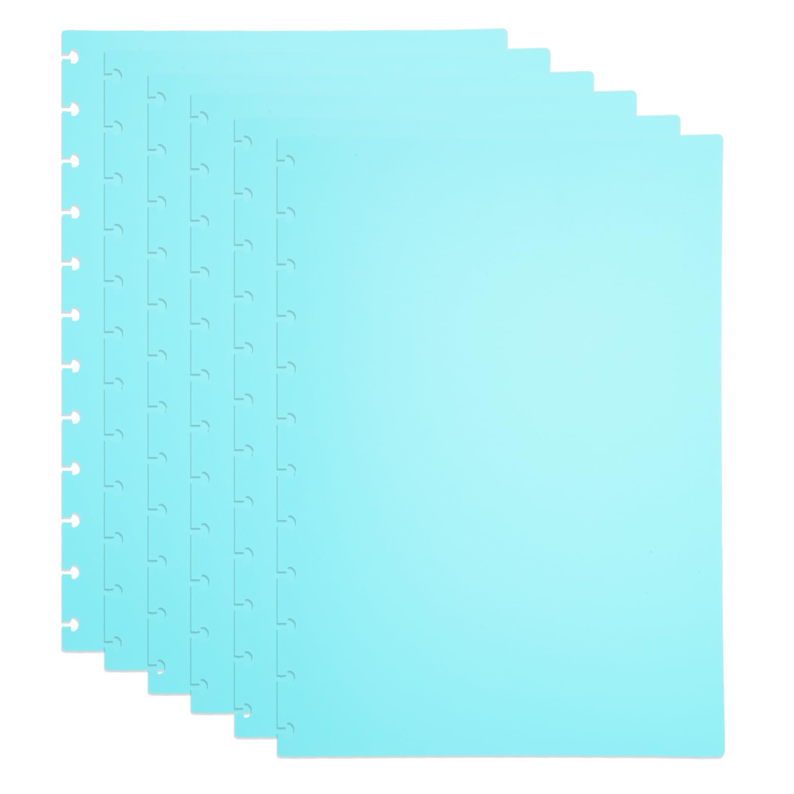 PATIKIL 3 Set Discbound Notebook Cover, 11.8 x 8.5 A4 Letter Size PP Disc Planner Cover for Notebook Planner Office Product, Green