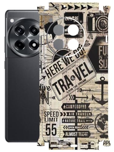 Image of AtOdds - Full Body Back Screen Guard Protector Film - Lamination Wrap Skin Sticker Compatible with ONEPLUS 12R (5G) | Scratchproof Matte Finish (Explore)