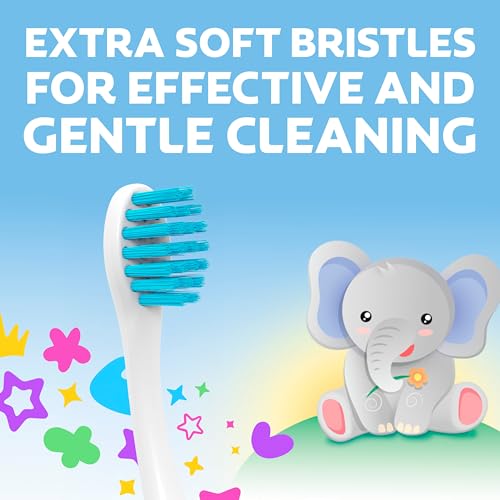 Image of Colgate Baby Toothbrush and Baby Training Toothpaste, First Toothbrush for Ages 3-24 Months with Extra Soft Bristles, Mild Bubblefruit Flavor, Fluoride Free and Sugar Free Formula, Safe if Swallowed