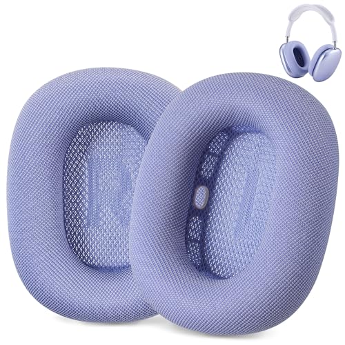 Almohadillas de repuesto mejoradas para Airpods Max compatibles con auriculares Apple AirPods Max. Malla forrada de silicona/espuma de alta densidad/imán fuerte (AHG-AIRPODS-MAX-V2-PURPLE-EP)