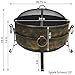Sunnydaze 24-Inch Small Fire Pit for Outside - Wood-Burning Fire Pit Bowl for Outdoors with Spark Screen, Log Poker, and Grate