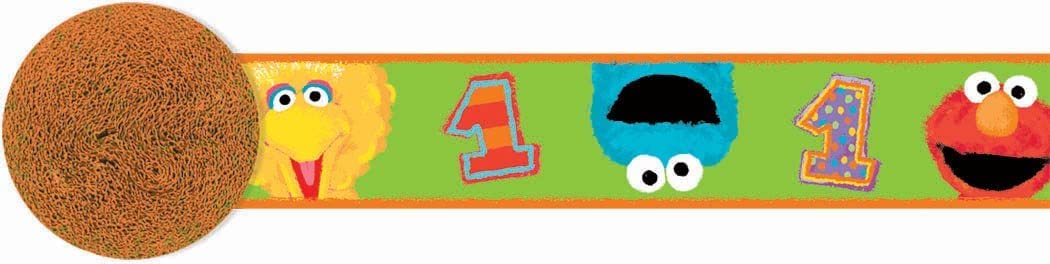 Sesame Street 1st Birthday Party Crepe Streamer