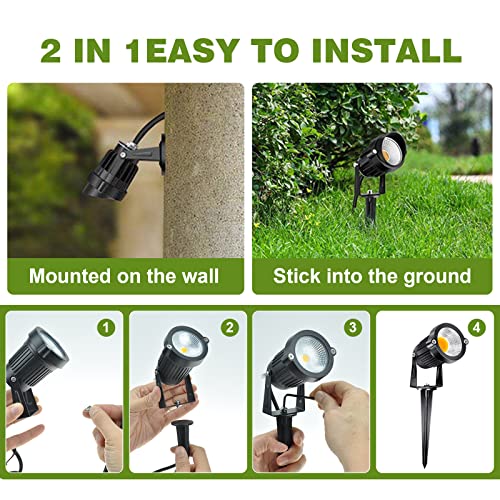 image for ALEDECO 5W Low Voltage Landscape Lights Outdoor 12V AC/DC LED Landscap