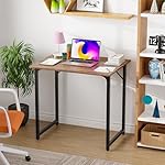 PayLessHere 32/39/47 inch Computer Desk Study Writing Table, Adjustable feet, Modern Furniture for Home Office (1, Brown, 32 inch) - Image 2