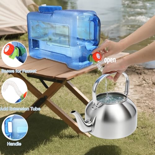 ZOOFOX Contenedor de Agua de 3.17 Galones con Grifo, Envase de Agua Portátil, Tanque de Agua para Emergencias sin Fugas para Senderismo, Camping y Picnic al Aire Libre miniatura 7
