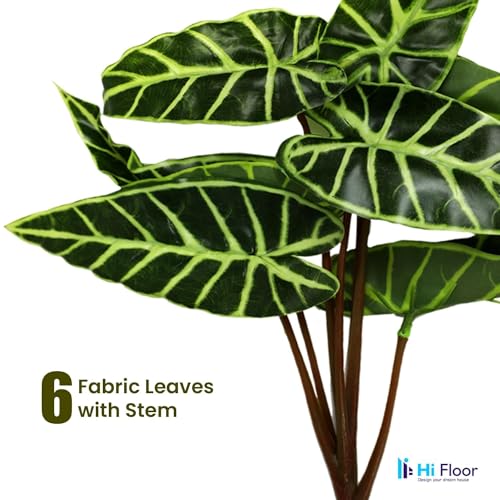 Image of Enhance Your Space with Artificial Leaf Decor Foliage for Stunning Interiors Decorative Items for Home;Office; Room; Living Room; Table; (Without Vase) (Pack of 2, White 2)