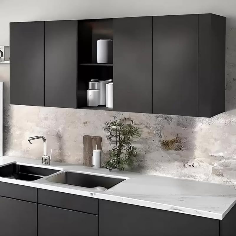 SPYDER CRAFT Engineered Wood Matte Finish Ea129 Wall Mounted Kitchen Cabinet Multifunctional Storage Cabinet for Kitchen Pantry and Bathroom Organizer Color (Black)