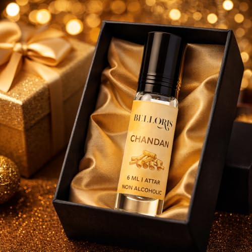 Image of Sandalwood Attar 6ml | Pure Chandan Ittar Perfume Oil | Long Lasting Non Alcoholic Fragrance | Premium Woody Attar for Men & Women | Roll-On Luxury Pocket Perfume Eid, Ramadan Gifts, Non Alcoholic & Vegan Fragrances