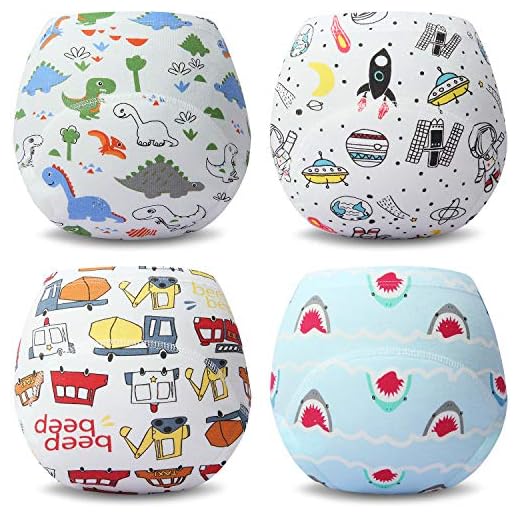 Adorel Baby Pojkar Potta-Träningsbyxor Absorberande 4-Pack Dinosaurier 3 År (Tillverkarstorlek 100)