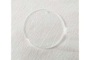 15PCS Round Acrylic Clear Keychain Blanks - Perfect for DIY Crafts & Projects