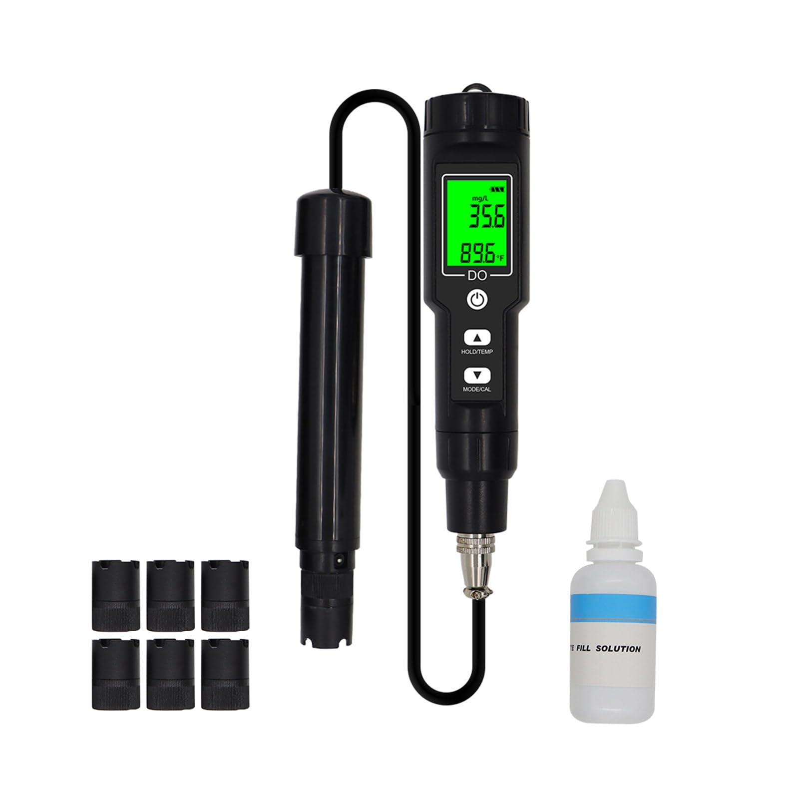Water Portable Digital Dissolved Oxygens Meter Tester with Electrode 0.0-40mg/L DO Meter with Backlits