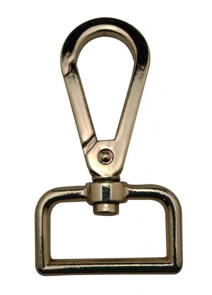 Metal Light Golden Lobster Clasps 1" Internal Diameter Clips Hooks Purse Bag Straps Pack of 6