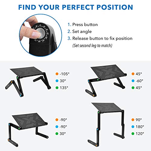 Mount-It! MI-7210 Adjustable Laptop Stand, Portable Standing Desk thumb #2