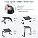 Mount-It! Adjustable Laptop Stand, Portable Standing Desk, Large Size Aluminum Bed Lap Tray for Notebook, Lightweight and Multi-Functional for Work, School, Home and Bed