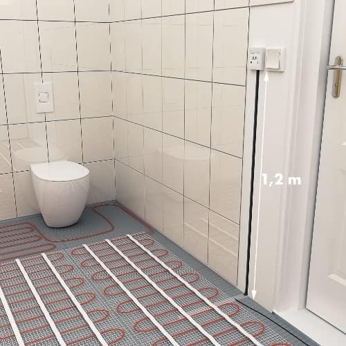 1000 Watt PREMIUM Fußbodenheizung elektrisch Fliese Bad Heizmatte 5 m² | 1000 Watt | 10,0 x 0,5 m OHNE Thermostat