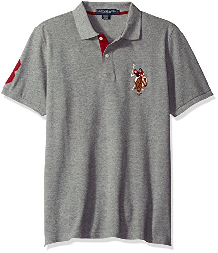U.S. Polo Assn. Mens Multi Color Logo Solid Pique Polo Shirt product thumbnail 6