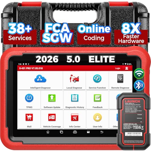 Image of Launch X431 PROS V 5.0 2026 Newly Bidirectional Scan Tool Bluetooth Launch Scanner with DBSCar VII Connector 38+ Reset for All Cars Online ECU Code CANFD FCA AutoAuth VAG Guide 2 Yrs F-Ree Update