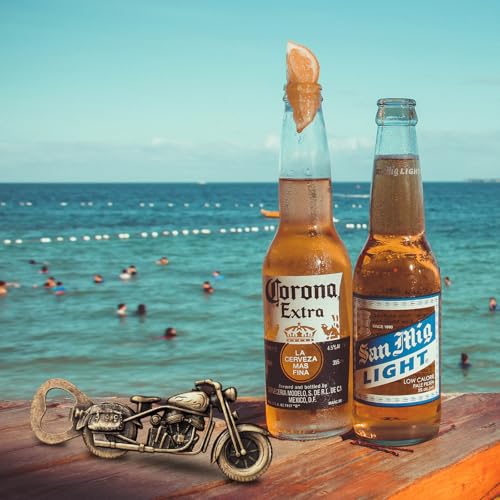 Unique Motorcycle Beer Gifts for Men Vintage Motorcycle Bottle Opener, Fathers Day Gift Birthday Christmas Gift for Him Dad Husband Grandpa Boyfriend