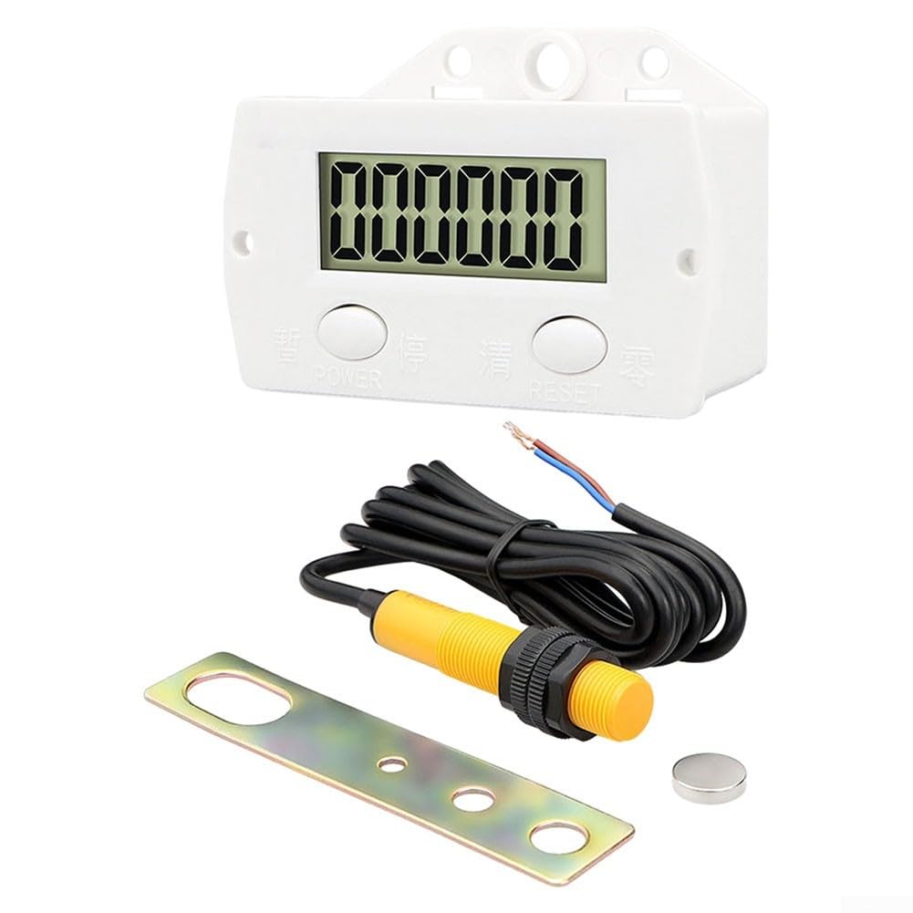 Compteur numérique électronique à 6 chiffres avec interrupteur magnétique à capteur inductif pour comptage industriel de poinçons, impression, textile, équipement de réparation automobile