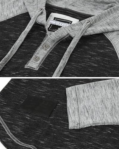 ZIMEGO Mens Long Sleeve Hoodie - Lightweight Hooded Pullover Sweatshirt4