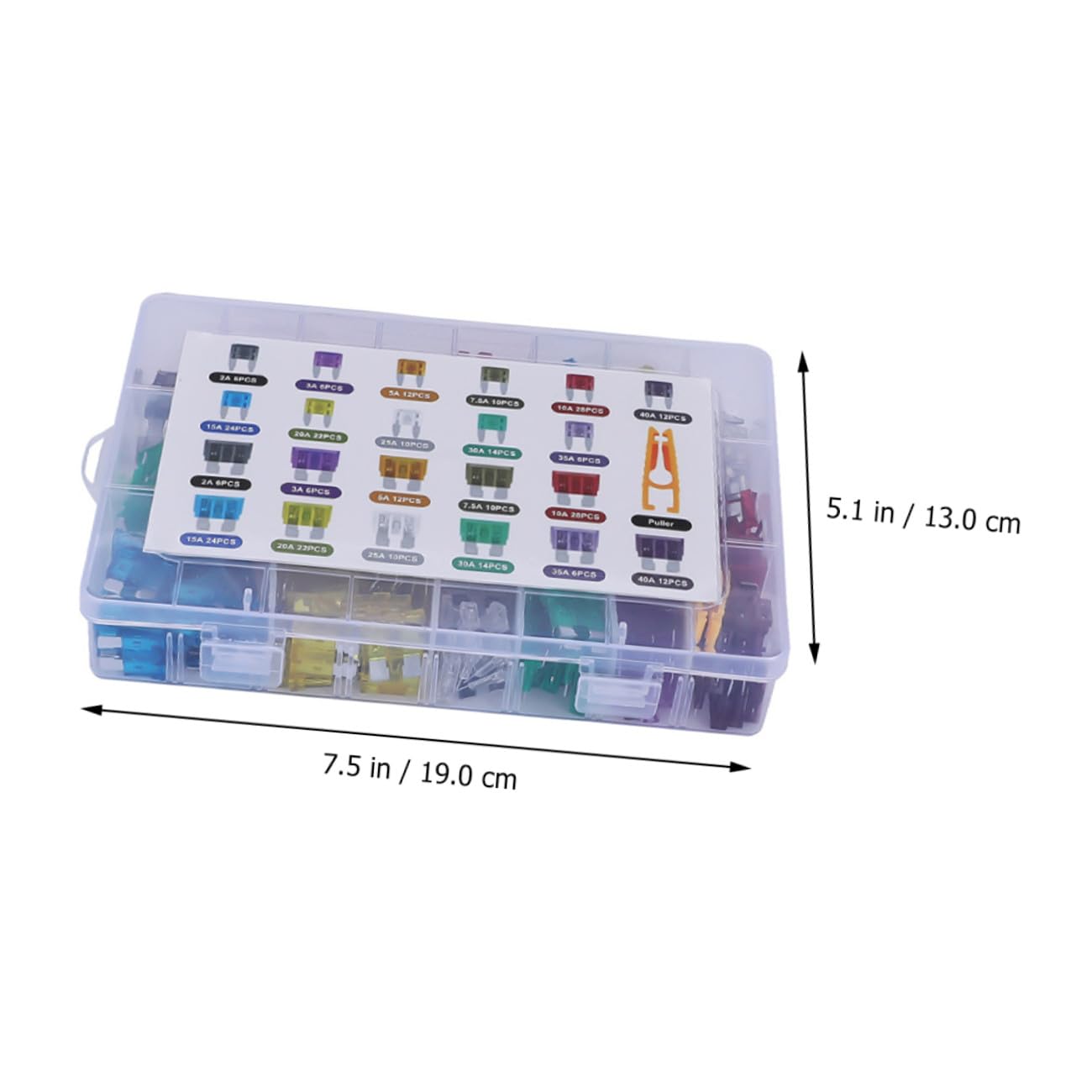 Mikinona Kit di Fusibili Lama per Auto Assortiti, Lega di Zinco e Pc, 300 Pezzi, con Estrattore, Protezione da Sovracorrente per Auto