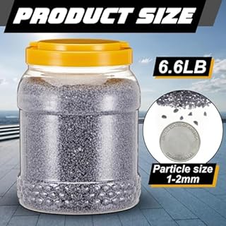 Nuanchu Roofing Granules 6.6 lb Bottle Roof Shingles Particles for Repair, Drainage, Heat Dissipation, Sound Insulation(Gray)