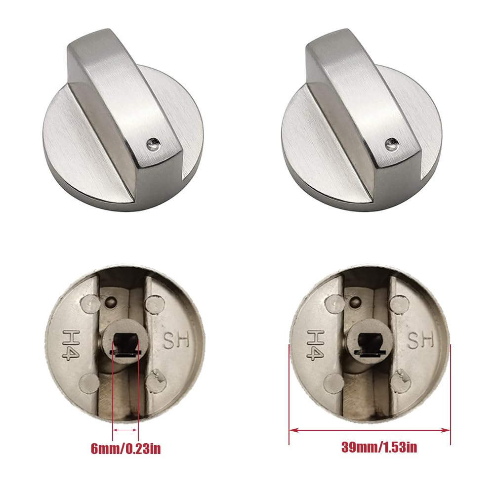 Lot De 4 Boutons Universels Pour Cuisinière à Gaz – Diamètre 6 Mm – Alliage De Zinc Robuste & Élégant