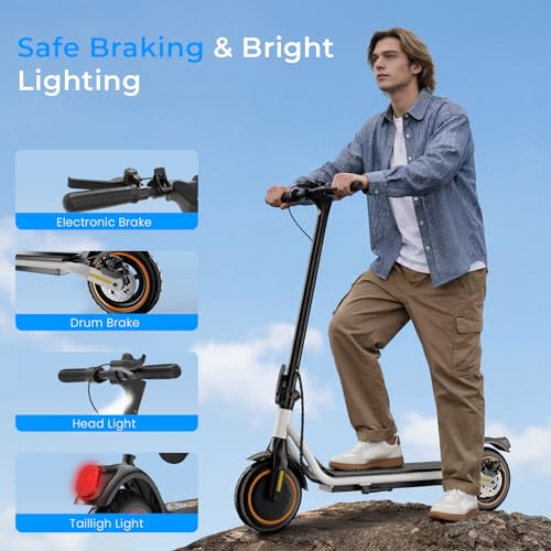 Image of Electric Scooter - Electric Scooter Adults, 500W /1000W /1200W Motor, 18 /21 /25 MPH, 21 /28 Miles Max Range, APP Control, Double Braking Systems, 8.5 inch /10 inch Tire, Foldable E-Scooter