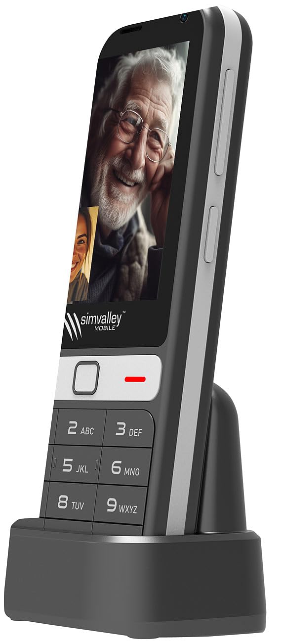 simvalley MOBILE Senioren Smartphone: 4G-Senioren-Handy, Touchdisplay, Whatsapp, SOS-Funktion, GPS, Android (Seniorenhandy mit Whatsapp, Smartphone mit, SD)