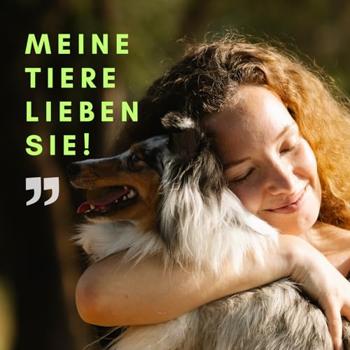 Hundebürste Unterwolle für Langhaar - 100% Naturborsten - Made in Germany - sanfte Unterfellbürste zum Entfilzen & Glätten ohne Ziepen - geölter FSC® Holzgriff + extra Bürstenreiniger