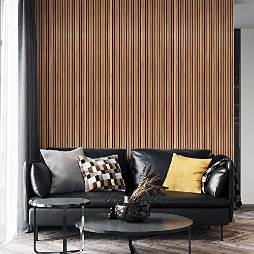 Papel De Parede Adesivo Imitação Ripado de Madeira