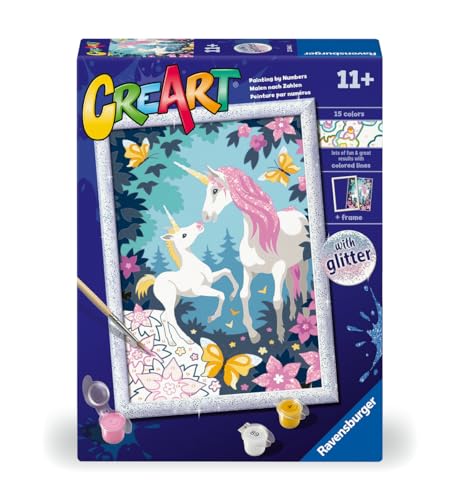 Ravensburger - Creart Serie D: Unicorni Glitter | Dipingere Con I Numeri Bambini 18X24Cm | Giochi Creativi Bambina 11 Anni | Giochi Bambini 11 Anni O Più - 2