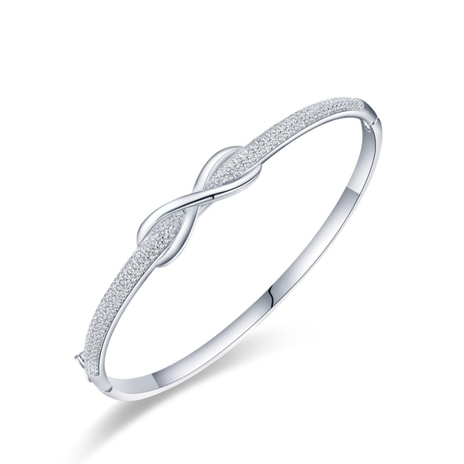 Pulseras para mujer, madre e hija, pulsera infinito con moissanita, regalos para mujeres