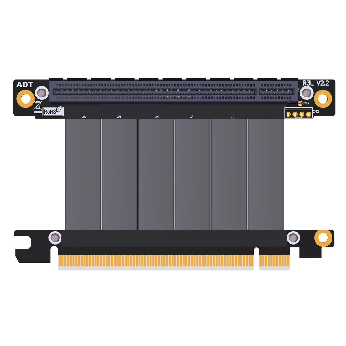 ADTLINK Full Speed 3.0 PCIE X16 Riser Cable Graphics Card Extension Cable PCI Express Riser Extender for GPU 15/30/40/50cm (10cm, R33SL)