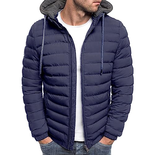 Image of Blaq Ash Men Puffer Jacket with Removable Hood