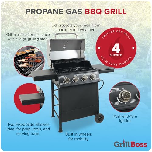 Grill Boss 4-Burner Outdoor Gas Grill