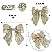 AIMUDI Champagne Glitter Wired Ribbon Bows with Twist Tie 5.5