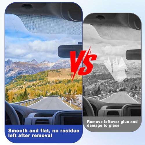 Image of 8Pcs Sticker Shield for Windshields, Clear Electrostatic Stickers Double-Sided Adhesive Pad Static Cling Window Film for Dash Cam Mounting