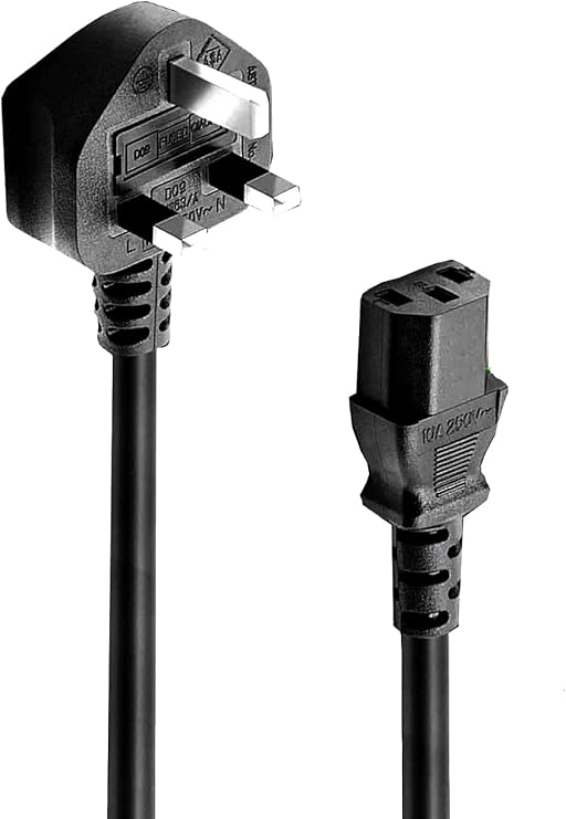 FSKE 5m Kettle Lead 250V 10A Power Cable UK Mains Lead for PC Computer