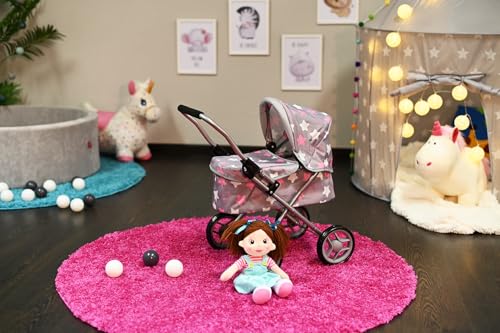 Knorrtoys 63344 - Puppenwagen Mini Lili - Star Grey pink – Bild 4