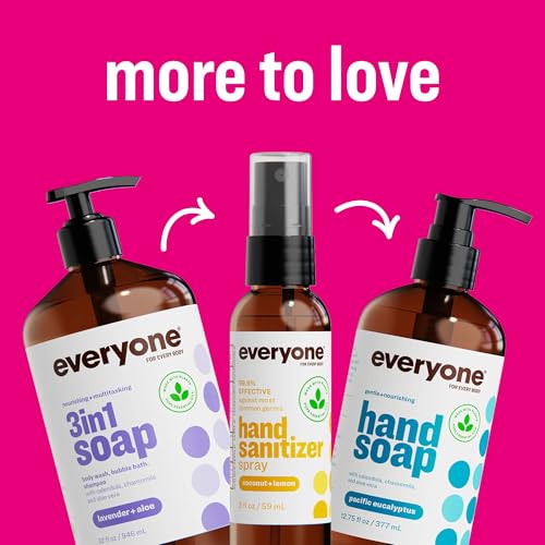Image of Everyone 3-in-1 Kids Body Wash, Bubble Bath & Shampoo, Berry, 32 oz 2-Pack