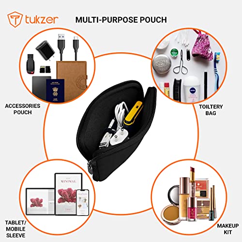 Image of Tukzer AirCase Travel Gadget Organizer Sleeve Case Cover Pouch, Neoprene Storage Case for Charger, Adapter, Pen Drive, Memory Cards Cables, Electronics Accessories, Toiletry Kits - Maroon