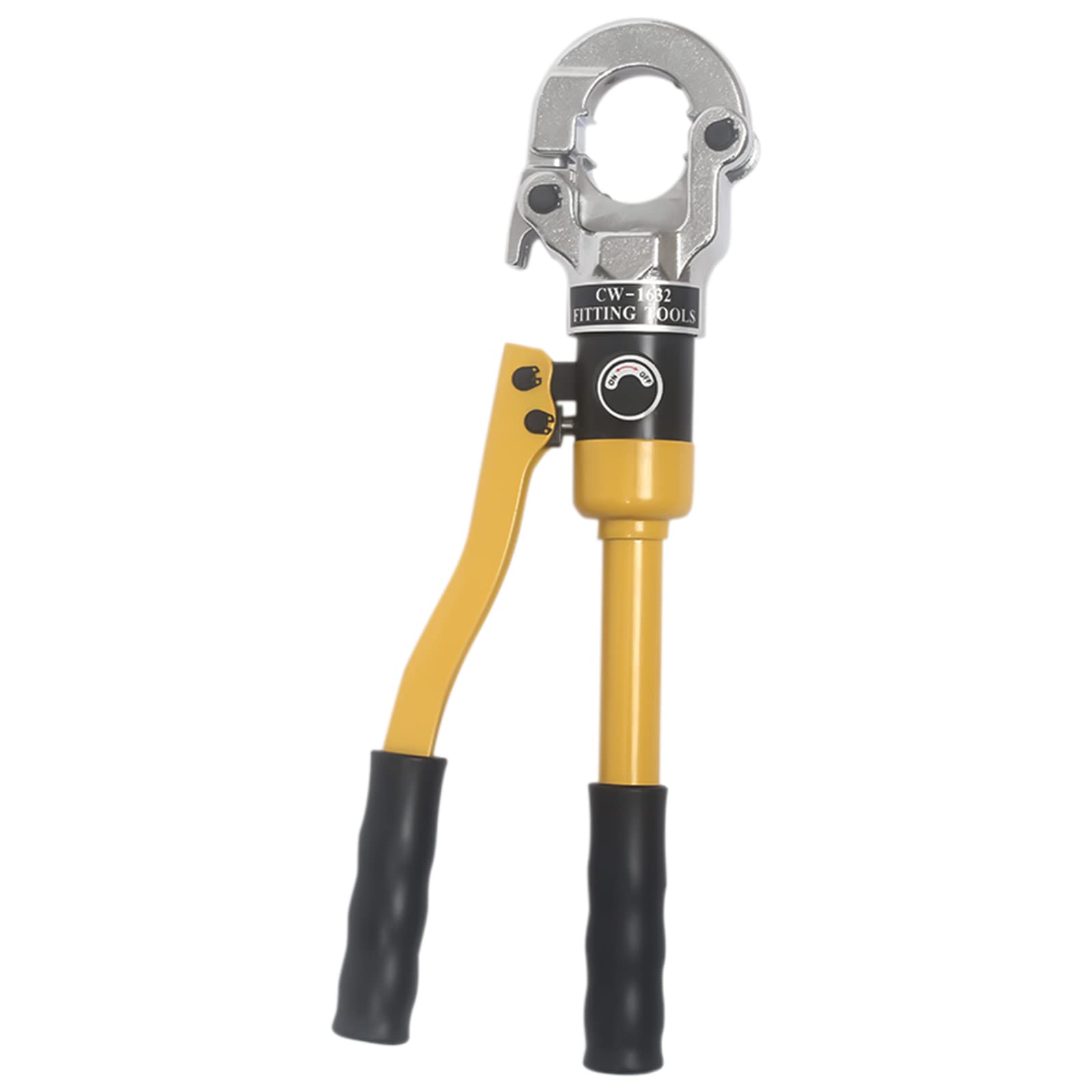 8T - Pinza crimpatrice idraulica con testa girevole a 360°, tubo di crimpatura idraulico, 16 – 32 mm, per tubi in alluminio-plastica con raccordi per tubi in rame, collegamenti in rame