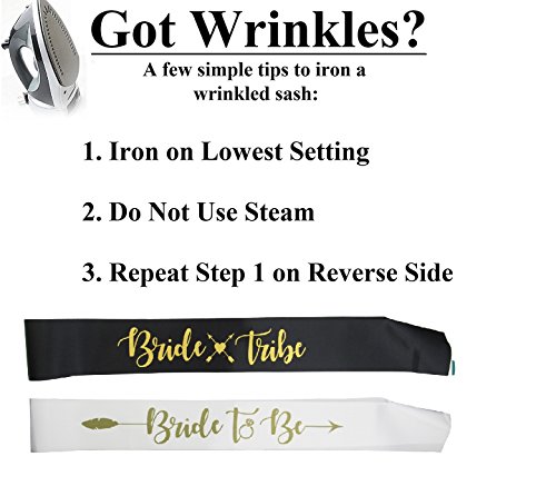Bachelorettesy Bride Tribe Bridesmaids Sashes - 8 Pack Black Satin Bachelorette Sashes For Bridal Shower, Bachelorette Parties, Wedding Parties, Girls' Night Out & More! #TOP6