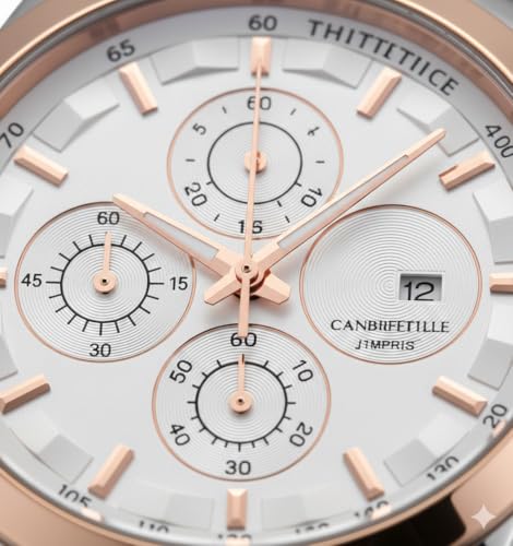 Image of Daniel Radcliffe Men's Analog Watch | Stylish Rose Gold & Black Dial Wrist Watch for Men | Chronograph Design, Premium Strap, Casual & Formal Watch
