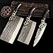 Knife Cleaver Chinese Chopping Knife Kitchen utensils Handmade kitchen knife forging household meat Chef's knife tool set of 4 pieces Cutting Vegetable (Color : A three-piece 1)