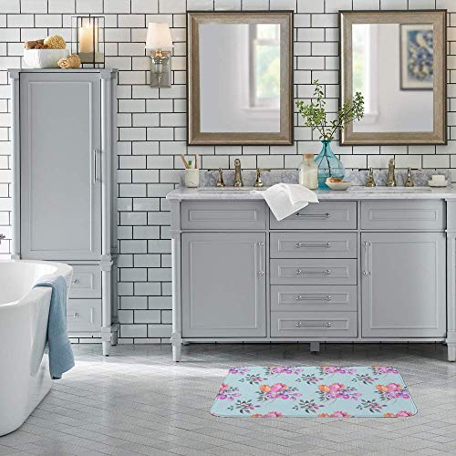 Tapis de bain absorbant l'eau et antidérapant lavable en machine