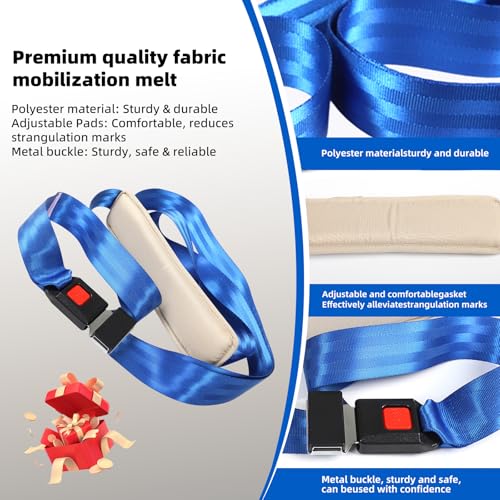 Image of Mobilization pt Belt 2026 New with Adjustable Thick Pad - Mobilization Belt Physical Therapy, Exercise Stretch Straps for Physical Therapy Designed for Physical Therapist, Stretching